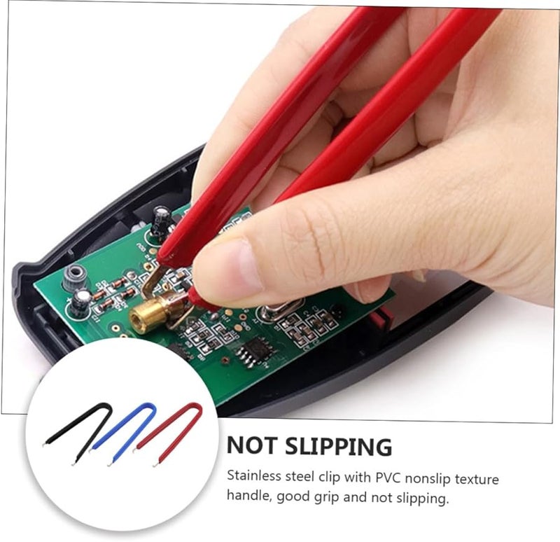3 Pack U Shaped IC Chip Pick Up Clips Tweezers Mixed Colors for Electronics Repair Soldering - Image 4