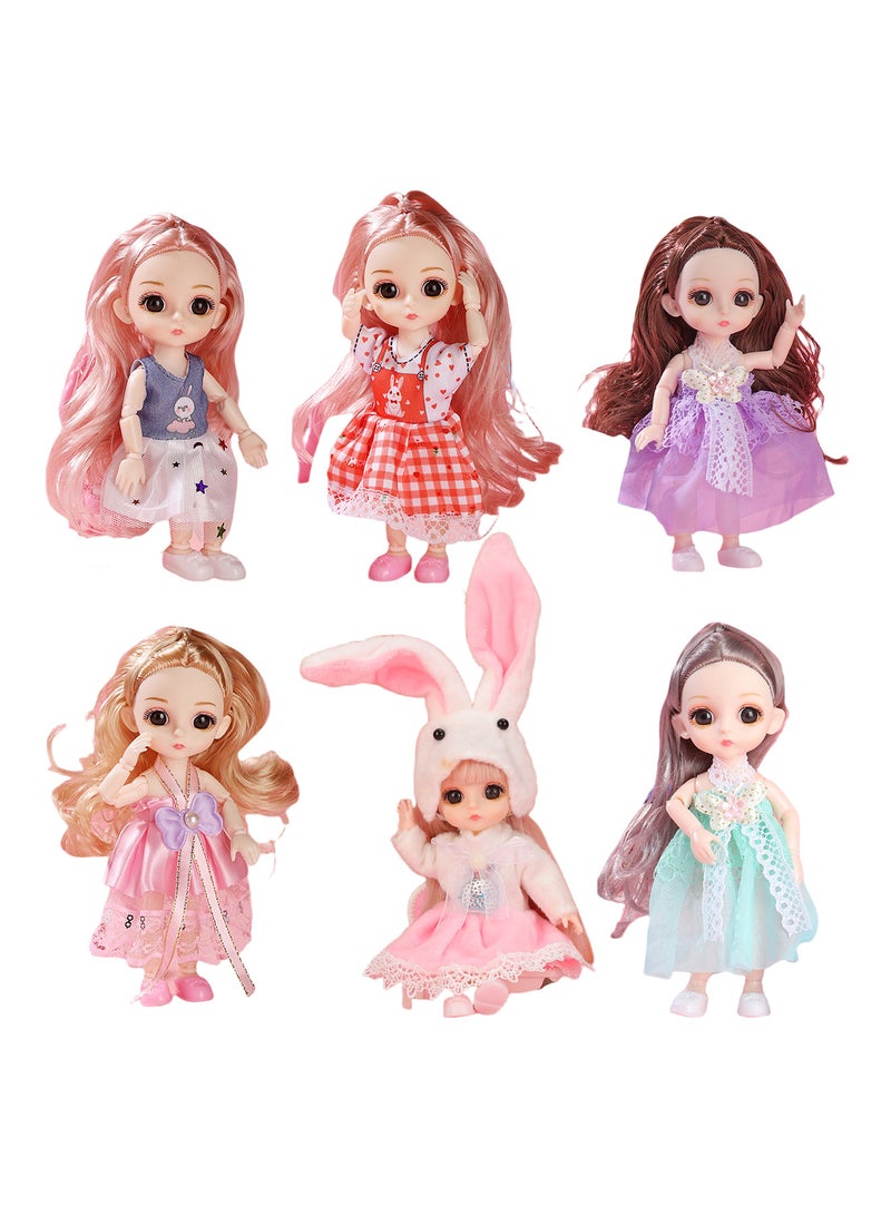 Splendors 6 Pieces Dolls Beautiful Cute Girls Figure Doll Set Action Figures Decorations Gift For Kids - Image 1