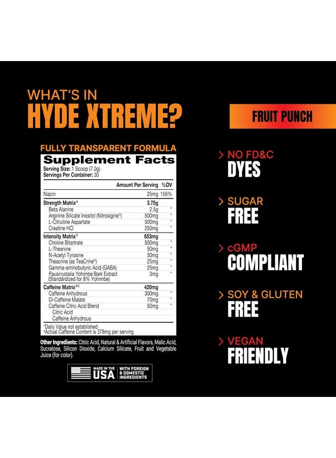 ProSupps PROSUPPS Mr. Hyde Xtreme Pre Workout Powder with Creatine, Beta Alanine & Caffeine - Extreme Energy, Pumps, Focus & Performance - Fitness & Gym Supplements for Men & Women (Fruit Punch, 30 Servings) - Image 4