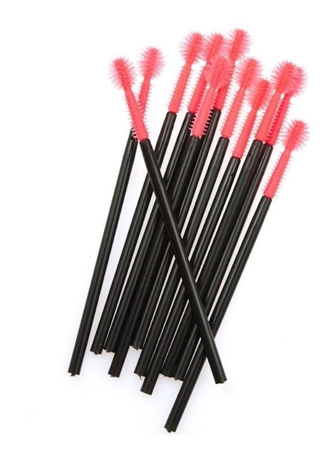 NIBEMINENT 50-Piece Disposable Eyelash Extender Pink/Black