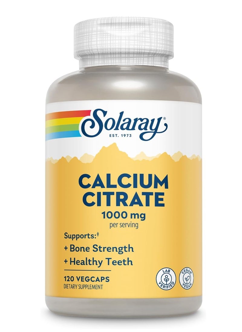 Solaray SOLARAY Calcium Citrate Capsule, 1000mg, 120 VegCaps 