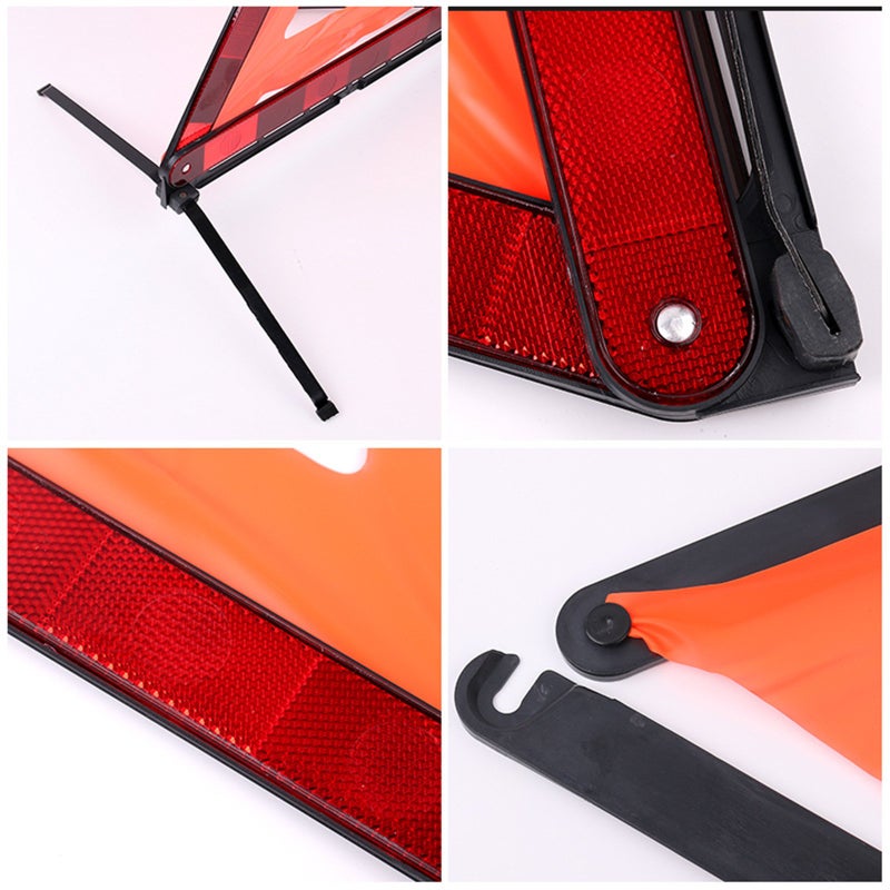 KAFEEK Reflective Warning Triangle for Vehicles, Emergency Warning Triangle Roadside Safety Triangle Kits, Day and Night Visibility for Car Breakdowns, Accidents, Fog Rain, 3-Pack - Image 5
