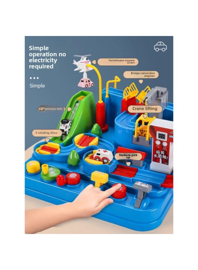 Children's Rail Car Toys To The Age Of Small Train Car Break Through The Big Adventure Parking Lot Boy Girl Baby-Color:❤Gift Box Model 【large Size - Timekeeping】 Free 3 Cars + Airplane For Big Adventure - Image 4