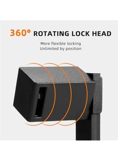 KASTWAVE Folding Bike Lock with Mounting Bracket, Bicycle Locks, Bike Chain Lock, Heavy Duty Anti Theft with 360° Rotating Lock Head, Waterproof and Scratch Resistant Foldable, for Bike, Scooter, Motorcycle  - Image 3