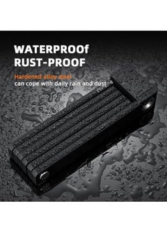 KASTWAVE Folding Bike Lock with Mounting Bracket, Bicycle Locks, Bike Chain Lock, Heavy Duty Anti Theft with 360° Rotating Lock Head, Waterproof and Scratch Resistant Foldable, for Bike, Scooter, Motorcycle  - Image 5