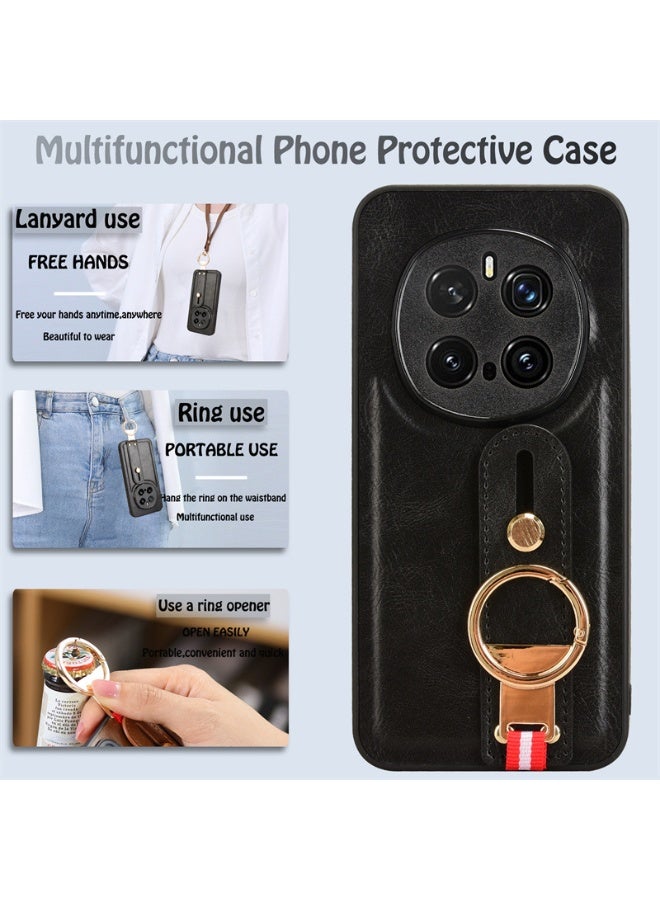 general Phone Case for Honor Magic 7 5G Case Ultra-thin Dermatoglyph Phone Case,  Wrist Strap Ring Phone Case, Case for Honor Magic 7 5G Beer Bottle Opener - Image 2