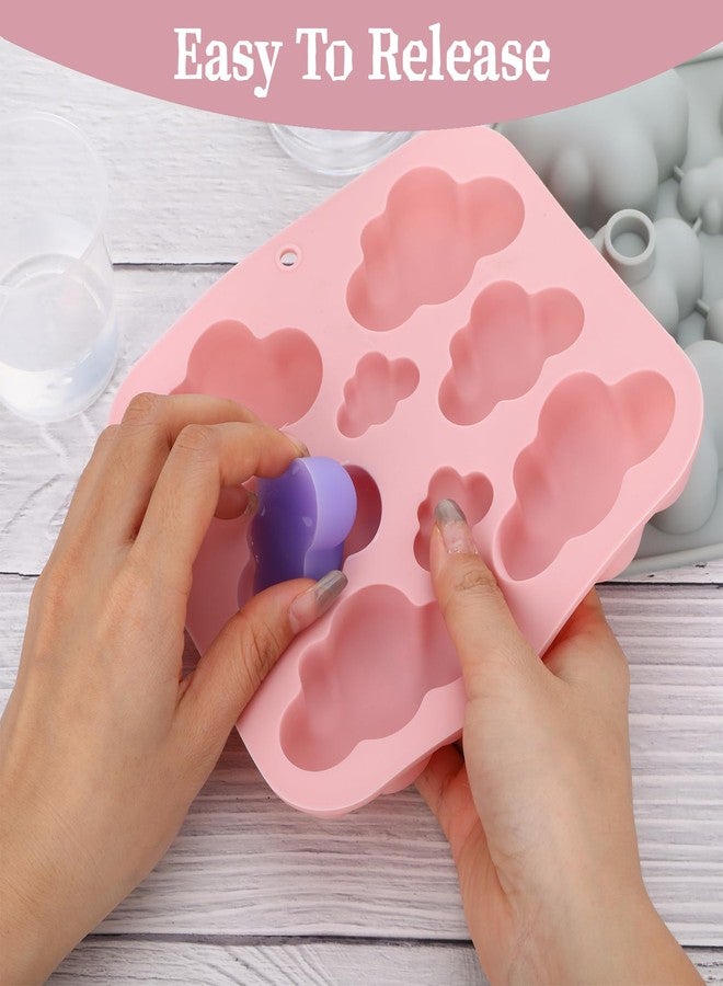Hoohnnaa 2 Pack Cute Cloud Silicone Molds, Cloud Shape Chocolate Molds, 3D Clouds Gummy Molds, Silicone Cake Molds, Candy Molds, Jello Mold, Candle Mold, Food Molds, Cloud Silicone Molds for Baking Fondant - Image 4