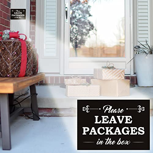 FTONENI Please Leave Packages in the Box Sign for House, Use for Home Office or Business Front Door Warning Reminder Signs, Apartment Entrances Wall Decor Use 3.55" x 5.15" - PMA020 - Image 5