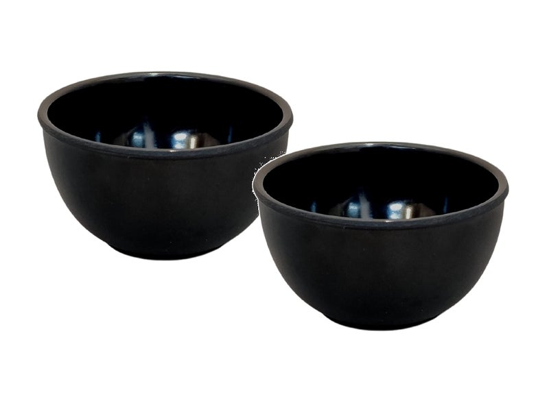Pacificdeals Set of 2 Melamine Daily use Small Soup Serving Medium Bowls for Multi Use Soup Curd Rayta Dal Sweet Dish Serving Set- Black - Image 3