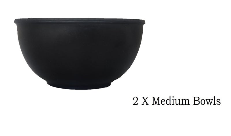 Pacificdeals Set of 2 Melamine Daily use Small Soup Serving Medium Bowls for Multi Use Soup Curd Rayta Dal Sweet Dish Serving Set- Black - Image 5