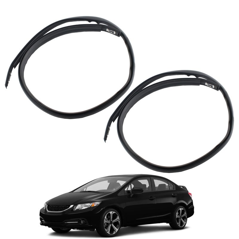 Generic YzusGomumu - 2 Piece Roof Drip Molding Kit Left & Right Side Fits Honda Civic Sedan 2012 2013 2014 2015 Replace 4 Door # 74306-TR0-A01 74306-TR0-A11  - Image 1