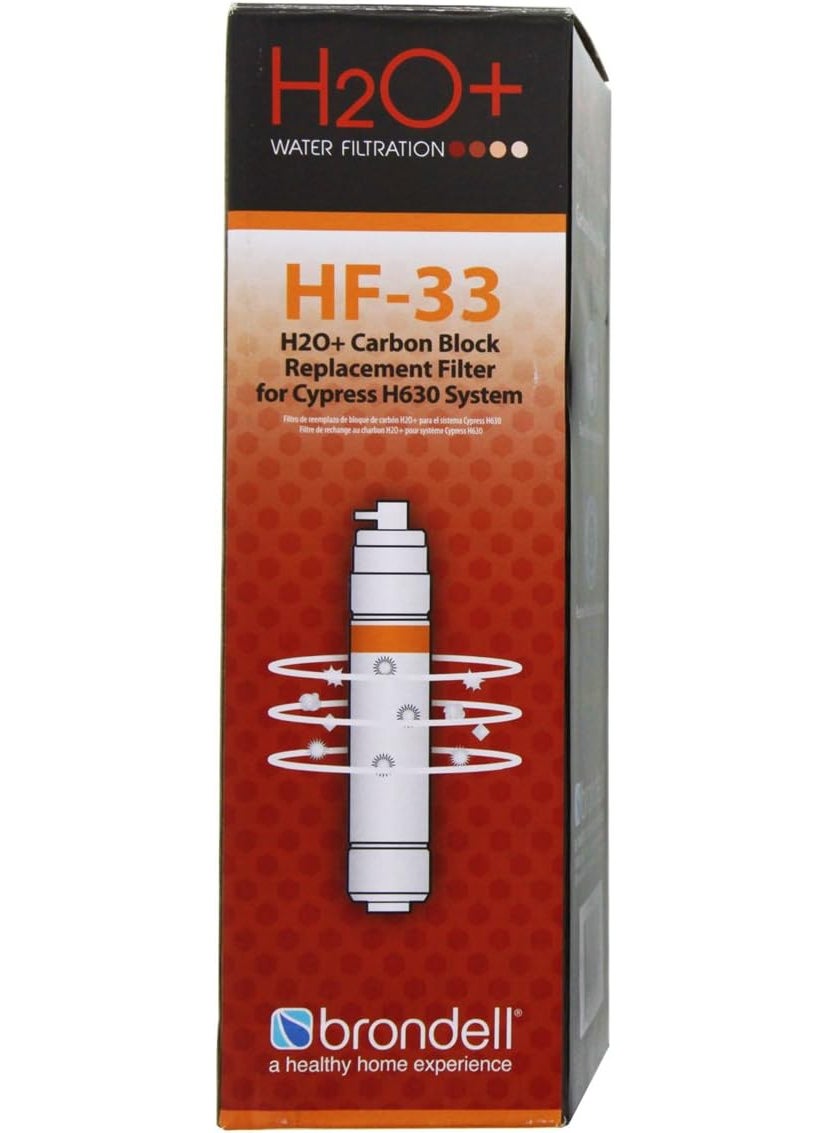 Brondell HF33 Carbon Block Water Filter Replacement for Cypress Countertop Water Filtration System