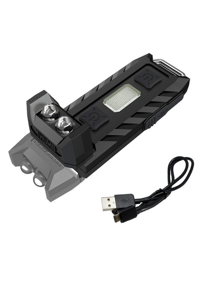 NITECORE Nitecore Thumb 85 Lumens USB Rechargeable White & Red LED Keychain Light - Tiltable Work Light with Clip and a LumenTac USB Charging Cable  - Image 1