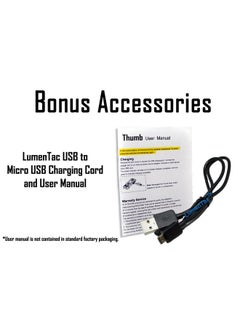نايت كور مصباح سلسلة مفاتيح Nitecore Thumb 85 Lumens قابل لإعادة الشحن عبر USB باللونين الأبيض والأحمر - مصباح عمل قابل للإمالة مع مشبك وكابل شحن USB من LumenTac  - Image 2