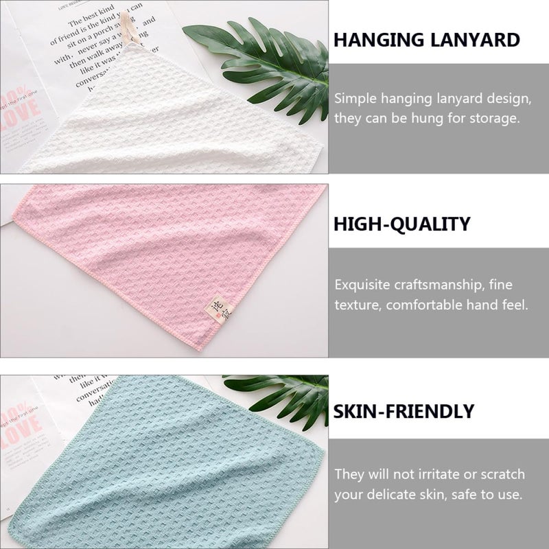 4 Pack Quick Dry Absorbent Microfiber Face Towels Bath Travel Washcloths Random Color - Image 5