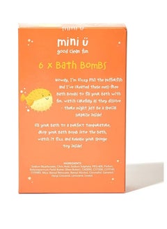 mini-u Bath Bombs in Single Package for Kids - Bath Fizzers, Gifts for Children, Vegan & Cruelty Free - Ideal Birthday Gift for Kids (Orange)  - Image 2