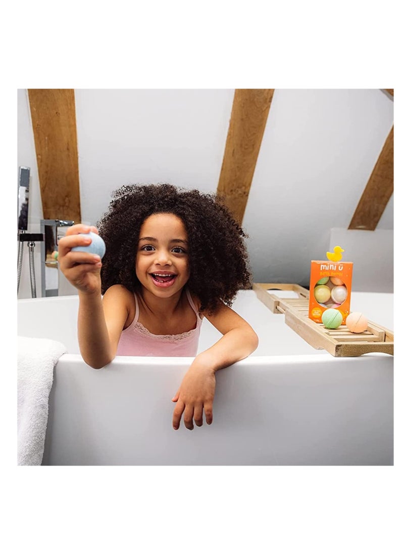 Mini U Bath Bombs in Single Package for Kids - Bath Fizzers, Gifts for Children, Vegan & Cruelty Free - Ideal Birthday Gift for Kids (Orange) - Image 4