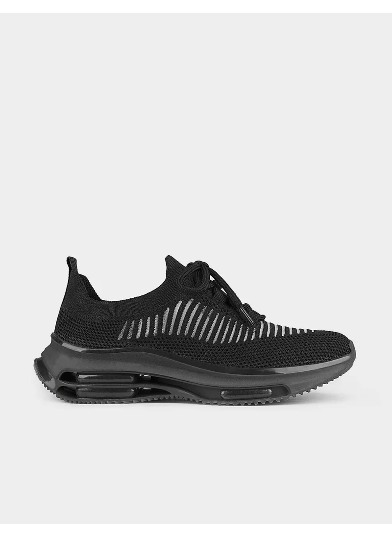 كاباني Black Lace-Up Women's Sports Shoes