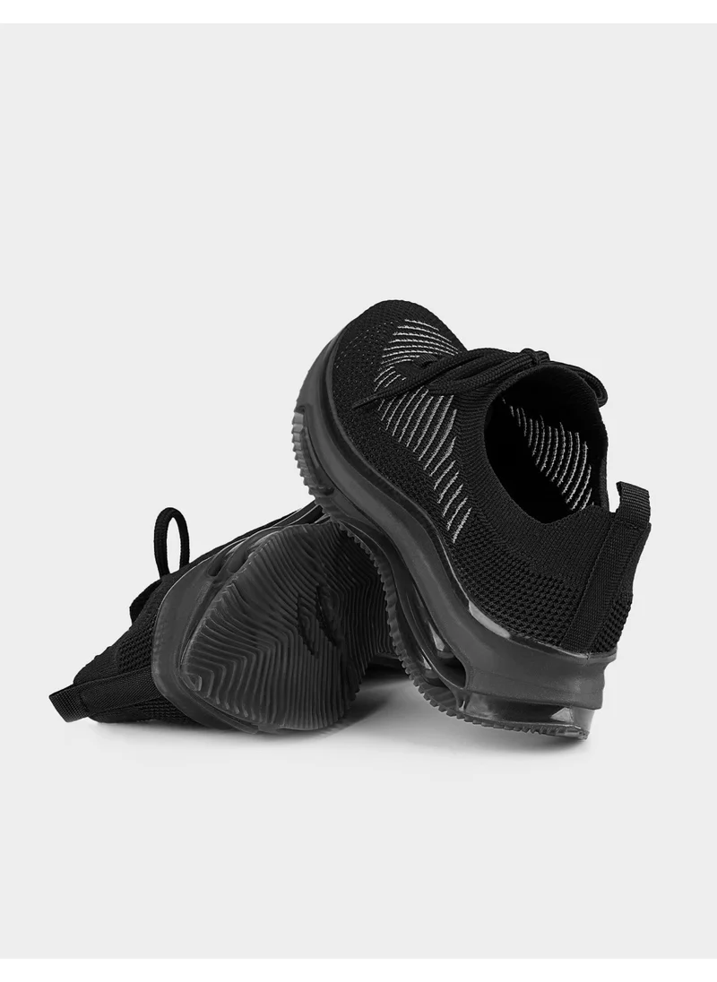 Cabani Black Lace-Up Women's Sports Shoes