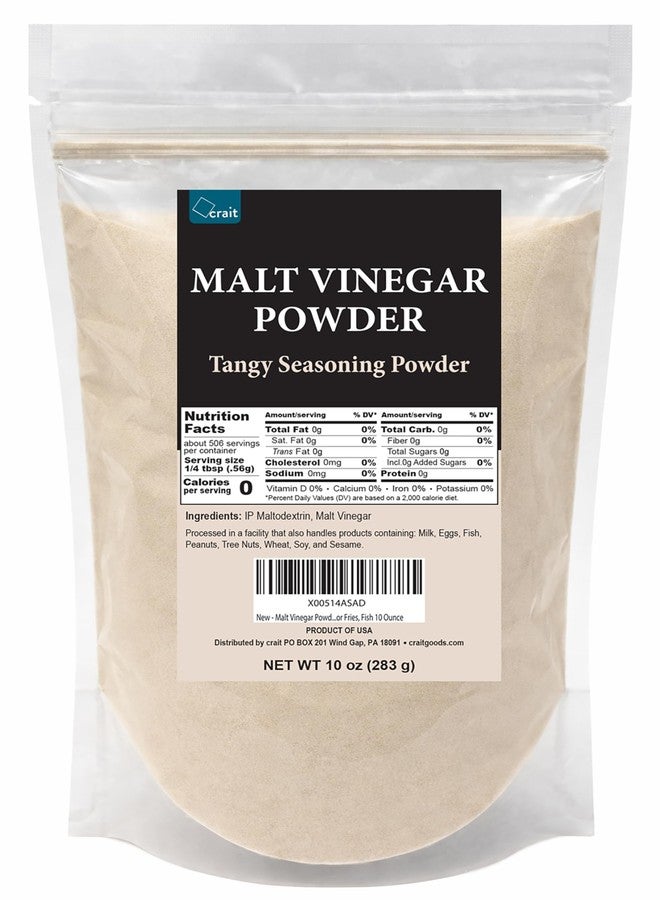 crait Malt Vinegar Powder, Malt Vinegar Seasoning for Fish and Chips Tangy Seasoning Powder for Fries, Fish 10 Ounce - Image 1