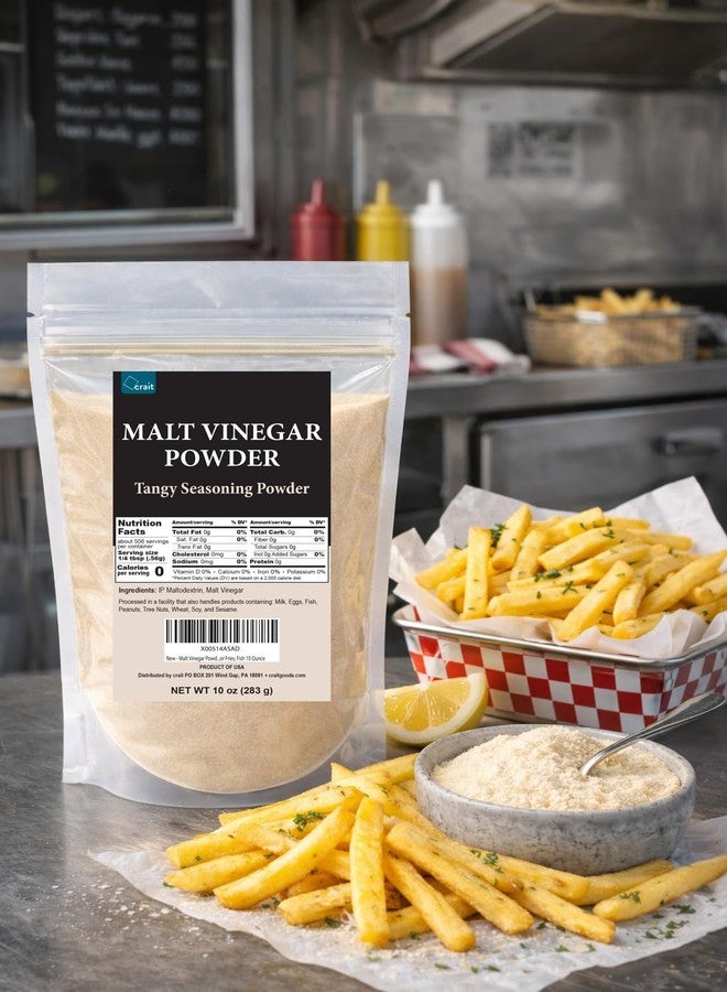 crait Malt Vinegar Powder, Malt Vinegar Seasoning for Fish and Chips Tangy Seasoning Powder for Fries, Fish 10 Ounce - Image 4