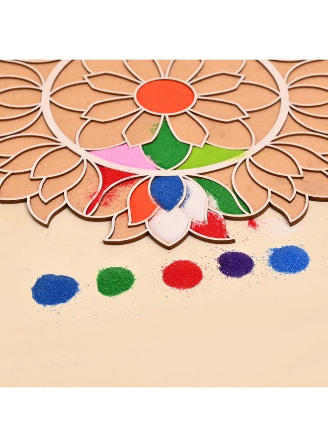 CraftVatika قالب رانغولي المحمول من كرافتفاتيكه لتصميم رانغولي لزينة ديwali - 12 بوصة قوالب رانغولي أنانتا لزينة مهرجان ديwali في المنزل والهدايا - Image 4