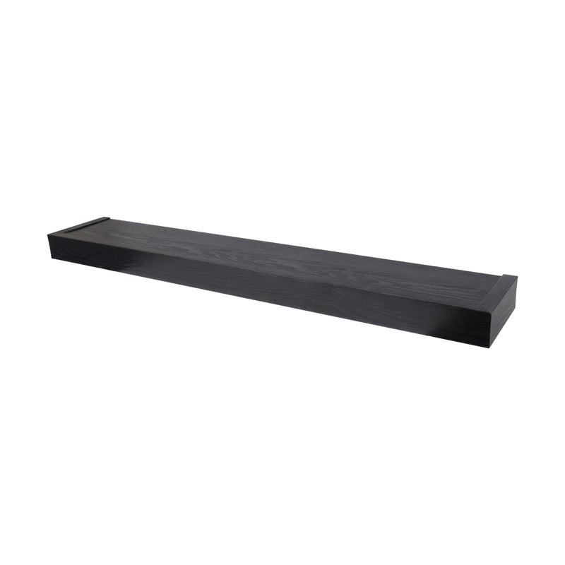 HIGH & MIGHTY 515614 Modern 36" Floating Shelf Holds up to 25lbs, Easy Tool-Free Dry Wall Installation, Flat, Retail Packaging, Black - Image 1