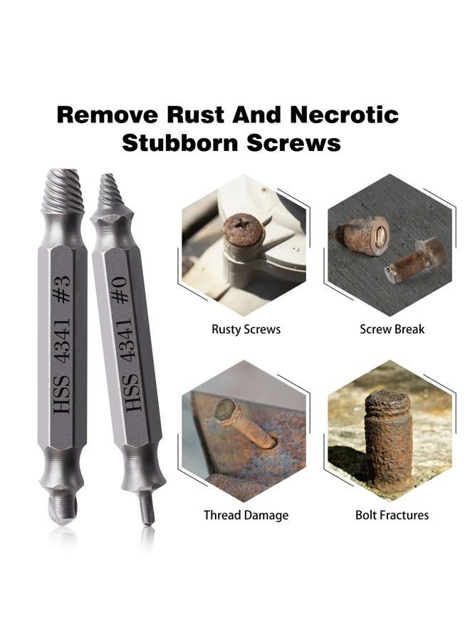 VALKYNOS Damaged Screw Extractor Set Bolt Extractor Kit 6 Pcs, Stripped Screw Removal Tool for Easy Out Removal Of Rusty & Broken Hardware Stocking Stuffers Gifts for Men Dad - Image 4