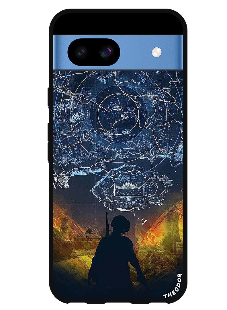 Theodor Protective Case Anti Scratch Shock Proof Bumper Cover For Google Pixel 8a Pubgy Map - Image 1