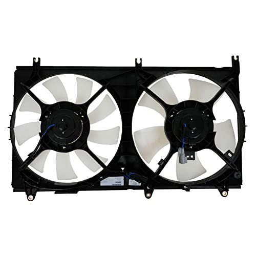 TRQ Radiator Dual Cooling Fan Assembly Compatible with 2004-2009 Mitsubishi Galant MI3115120 - Image 2