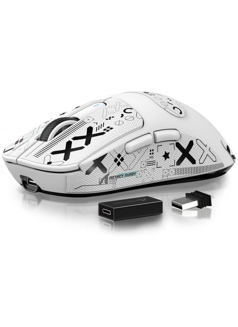X3PRO 4K/8K Lightweight Wireless Gaming Mouse with Tri-Mode(Wired/2.4GHz/BT),PAW3395 Optical Sensor,26K DPI,Kailh GM8.0 Switch,Long Battery,7 Buttons for PC/Laptop/Win/Mac