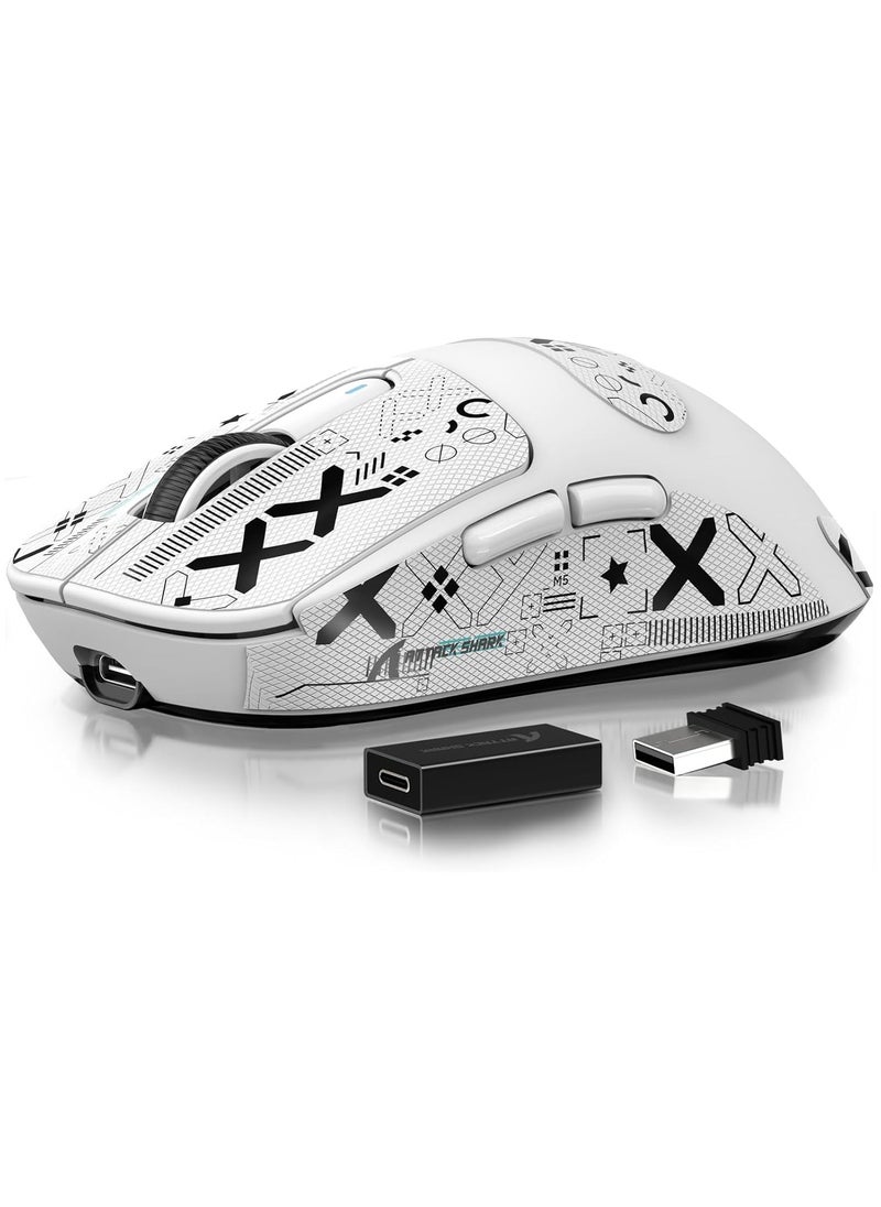 Attack Shark - X3PRO 4K/8K Lightweight Wireless Gaming Mouse with Tri-Mode(Wired/2.4GHz/BT),PAW3395 Optical Sensor,26K DPI,Kailh GM8.0 Switch,Long Battery,7 Buttons for PC/Laptop/Win/Mac - Image 1