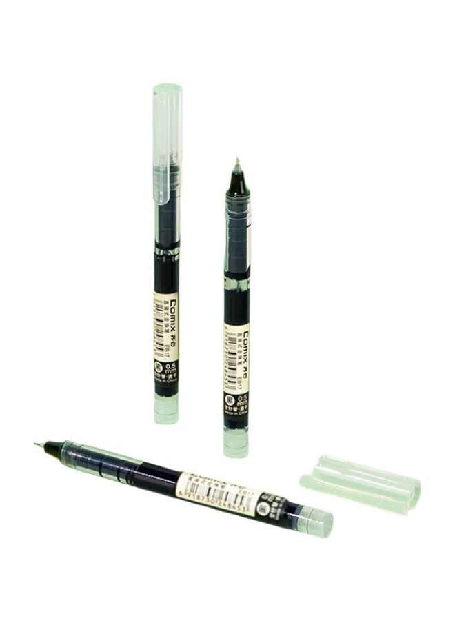 Comix 30-Pack Full Needle Tube Rollerball Pen Gel Pen For Students, 0.5Mm, Black, Eb17-30 - Image 1