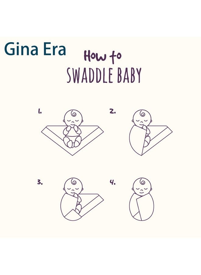 Gina Era Cotton Flannel Receiving Blankets Baby 4 Pcs, Baby Swaddle Blankets, Baby Flannel Blanket 30 X 40 Inch for Boy Girl (Style-5) - Image 5