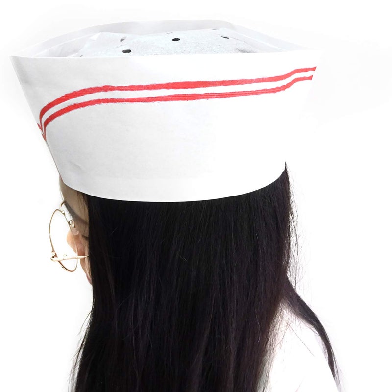 Honbay 30PCS Disposable Paper Chef Hat Kitchen Cooking Chef Cap for Food Restaurants, Home Kitchen, School, Classes, Catering - Image 5
