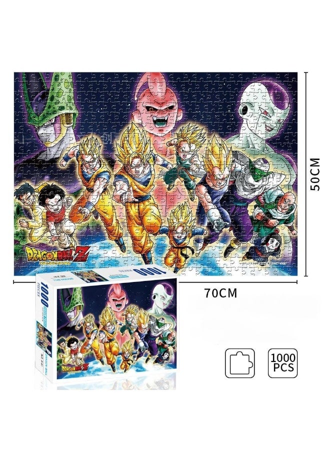 Dragon Ball 1000 Pieces Anime Dragon Ball Jigsaw Puzzle, Cartoon Character Collectible Puzzle Game, Educational Stress Relief Brain Teaser Toy for Teens Adults - Image 3