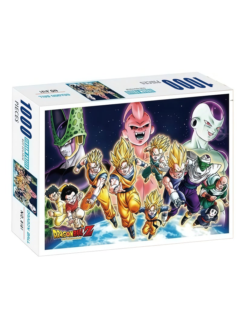 Dragon Ball 1000 Pieces Anime Dragon Ball Jigsaw Puzzle, Cartoon Character Collectible Puzzle Game, Educational Stress Relief Brain Teaser Toy for Teens Adults - Image 1