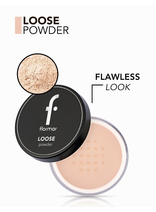 flormar Loose Powder – 001 Pale Sand – Matte Finish Setting Powder, Smooth Soft Texture, Helps Control Shine, Long-Wear Feel 001 Pale Sand - Image 5