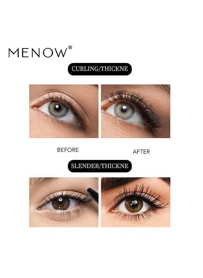 Mascara Black Fiber Mascara Charming Longlasting Mascara, Thick and Long Eyelash Waterproof and Smudge proof Eyes Makeup