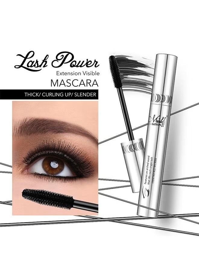 Mascara Black Fiber Mascara Charming Longlasting Mascara, Thick and Long Eyelash Waterproof and Smudge proof Eyes Makeup