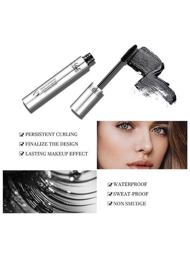 Mascara Black Fiber Mascara Charming Longlasting Mascara, Thick and Long Eyelash Waterproof and Smudge proof Eyes Makeup