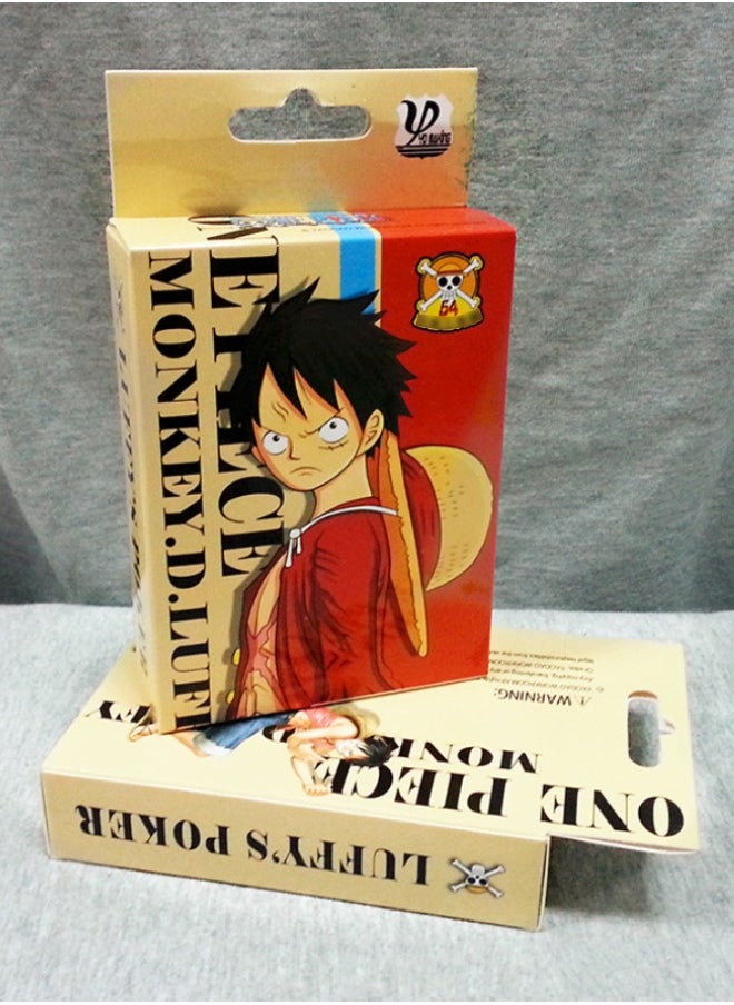 Generic - Anime One Piece Luffy Playing Cards, Straw Hat Pirates Playing Cards Set, Anime Peripheral Game Cartoon Gift, for Cosplay Collections Party - Image 1