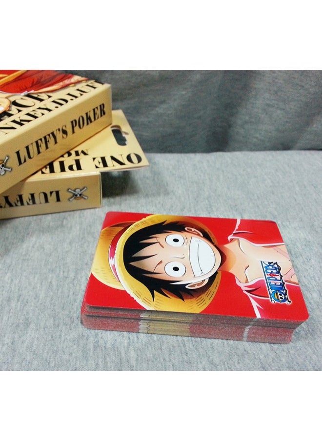 Generic - Anime One Piece Luffy Playing Cards, Straw Hat Pirates Playing Cards Set, Anime Peripheral Game Cartoon Gift, for Cosplay Collections Party - Image 1