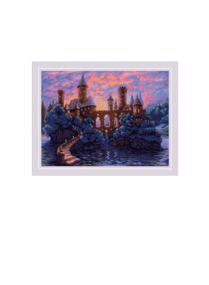 Fabric Counted Cross Stitch Kit 15.75 inch x 11.75 inch Castle - Image 3