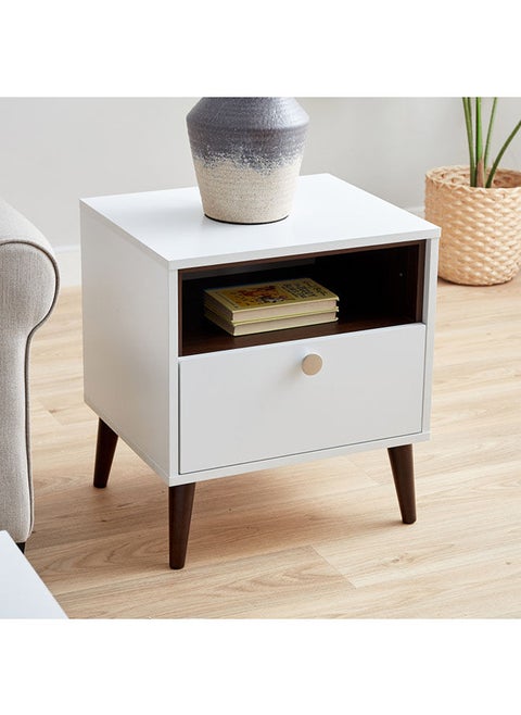 Natalia End Table With Drawer 52.9x48x40 cm