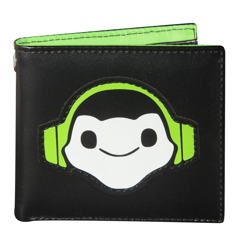 JINX Overwatch Lucio 'Sound Barrier' Graphic Bi-Fold Wallet, Black, Standard Size - Image 1