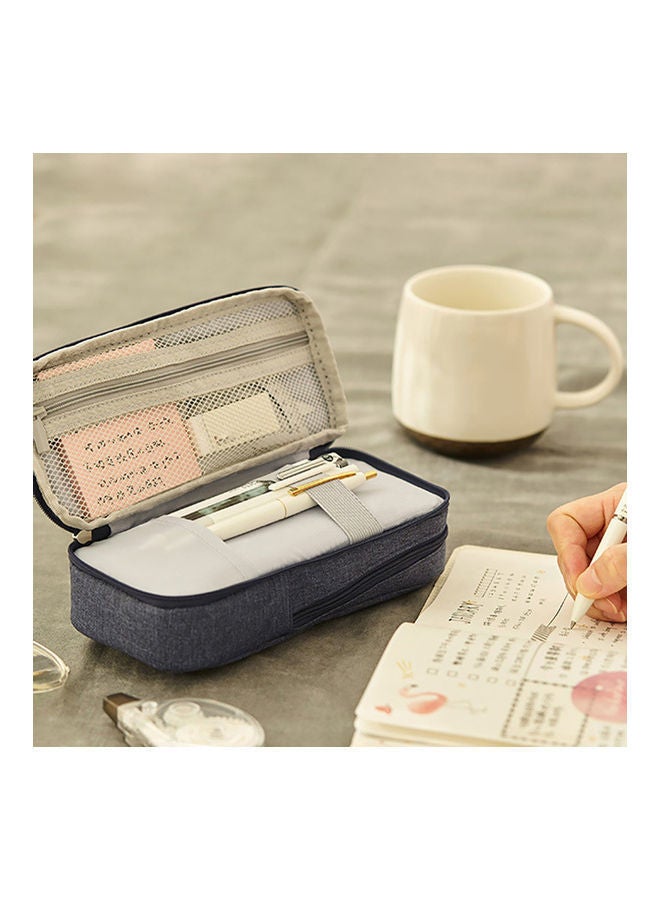 NIBEMINENT Multipurpose Pencil Stationery Bag Large Blue - Image 3