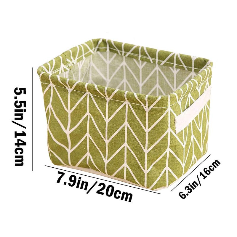 Tamicy Mini Storage Basketï¼ˆPack of 5ï¼‰- Blend Storage Bins for Makeup, Book, Baby Toy,8x6x5.5 inch Home Decor Canvas Organizers Bag 8x6.3x5.1 inch - Image 2