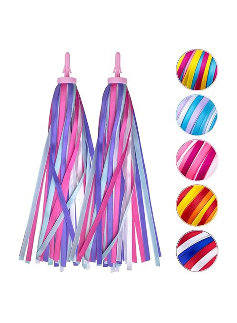 (Purple) Bicycle Streamers Children Bicycle Tassels 1 Pair, Children's Bicycle Accessories Scooter Bicycle Tricycle Handlebar Streamers Handlebar Accessories Suitable for Girls and Boys  - Image 1