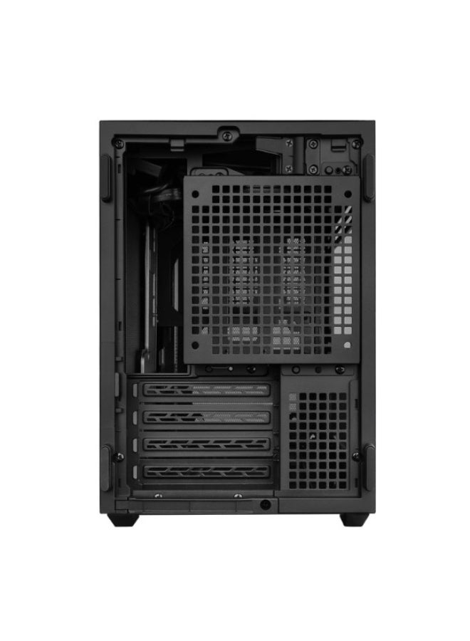 ليان لي علبة كمبيوتر B4-mATX خشبية - هيكل صغير الحجم mATX/Mini-ITX بسعة 21.3 لتر، لوحة أمامية من الخشب الطبيعي، دعم بطاقة رسومات بأربعة فتحات 358 مم، مبرد معالج 165 مم، مشعاع 360 مم، وحدة تزويد طاقة ATX/SFX، حتى 9 مراوح، تصميم رأسي/أفقي، أسود | G99.B4X-WD.00 - Image 5